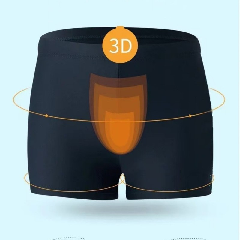Swim Trunk Quick Dry - Herren-Badehose mit doppellagigem 3D-Pouch und Anti-Embarrassment-Funktion,