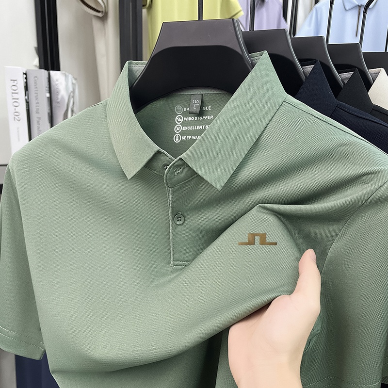 Polo Shirt Pique - Herren Kurzarm-Poloshirt aus Polyester-Spandex-Piqué mit geometrischem
