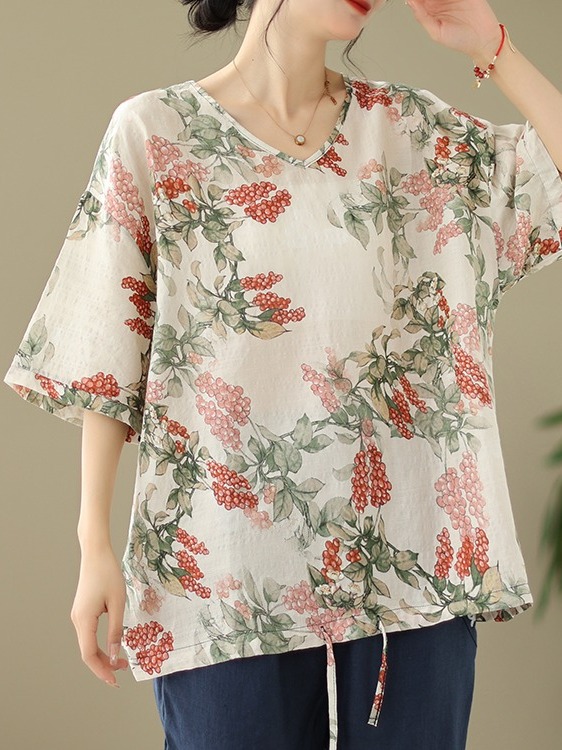 Sommerliches, lockeres Baumwol – Short Linen Drawstring Bewertung und Preis