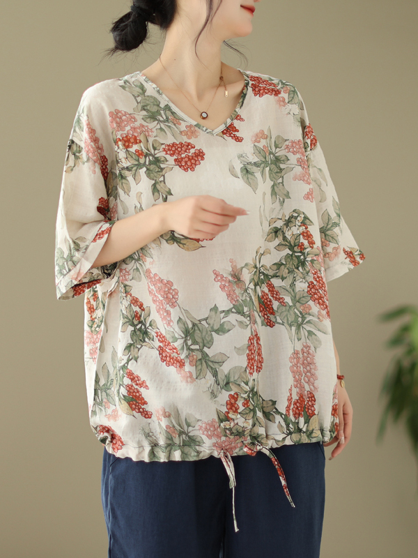 Sommerliches, lockeres Baumwol – Short Linen Drawstring Bewertung und Preis